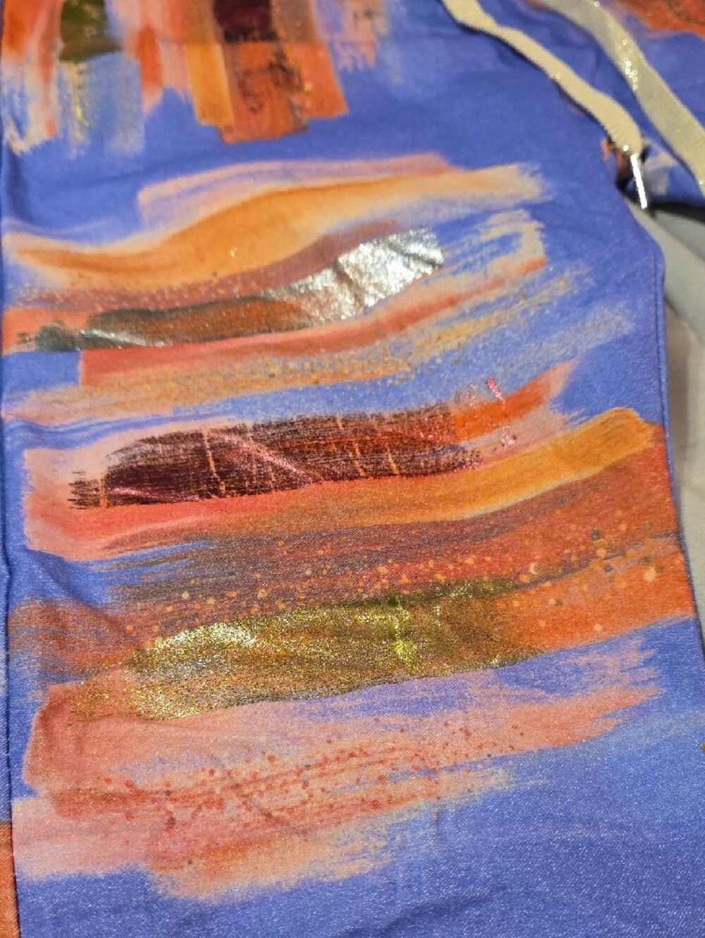 Bella Amore Italy Wanderlust Painted Pants / Sz Sml-Med / Front & Back Pockets - Picture 6 of 12